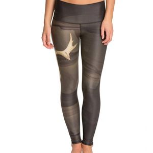 teeki deer skull yoga leggings boho chic